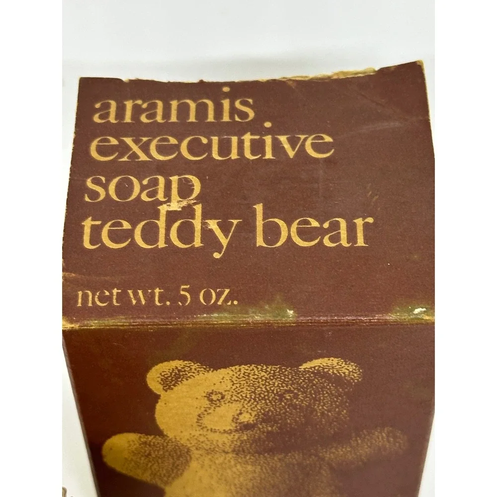 VTG Aramis Executive Soap Teddy Bear Brown Figural Bar New In Box 5 oz